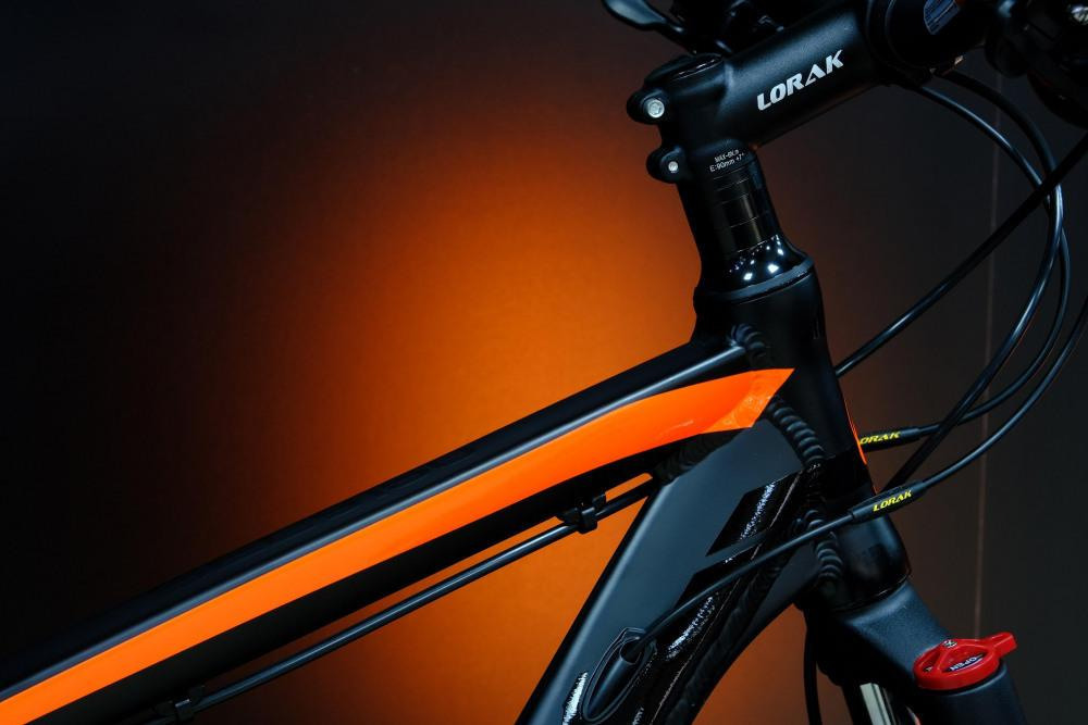 Lorak Sel 9150 Матовый Чёрный/Оранжевый 23р (на рост 189-205)