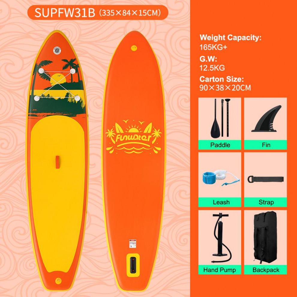 Сапборд SUPFW31B (335*84*15) оранжевый, код 78913